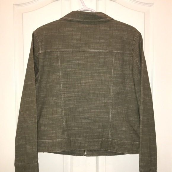 🧵 Olive Green Double Pocket Blazer - Picture 2 of 4